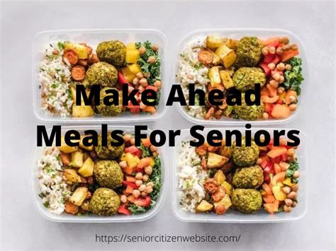 Make Ahead Meals For Seniors