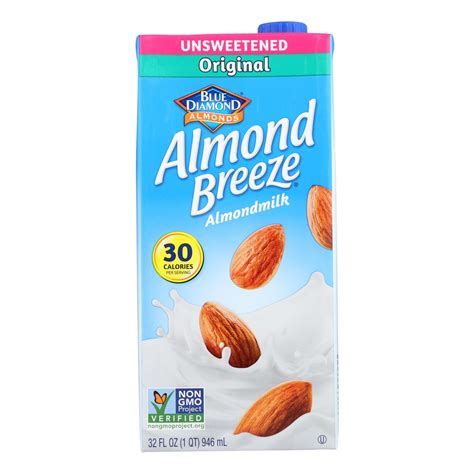 Almond Breeze - Almond Milk - Unsweetened Original - Case Of 12 - 32 Fl Oz. 41570054130 | eBay