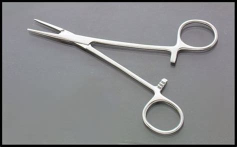 5" Hemostat Forceps Stainless Serrated Jaw Straight