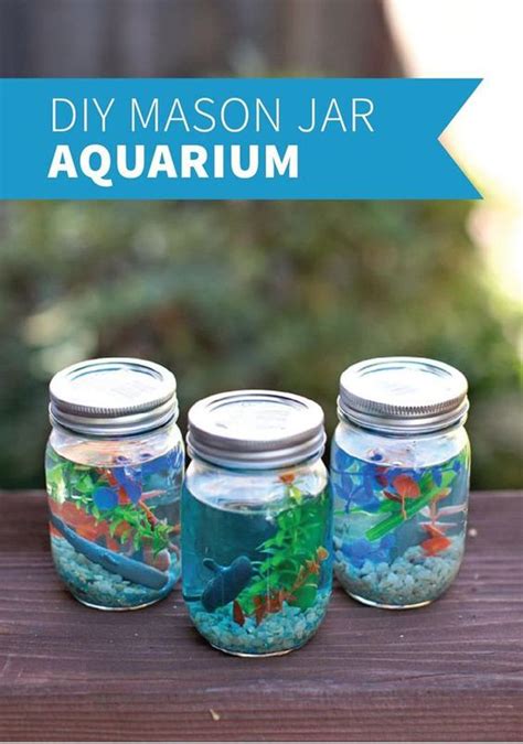 Mason Jar Aquarium | Cute and Easy DIY Craft Projects for Kids by DIY Ready at | Kids Crafts ...