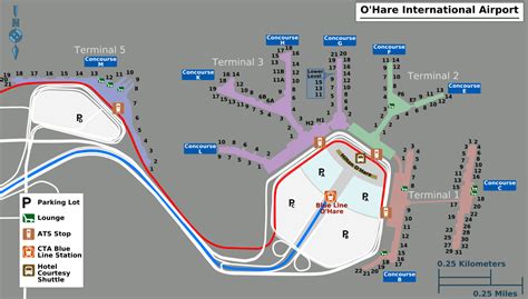 A terminal map of O'Hare Airport | Airport map, O'hare international ...