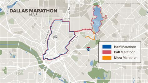 Dallas Marathon 2023 Route Map - Image to u