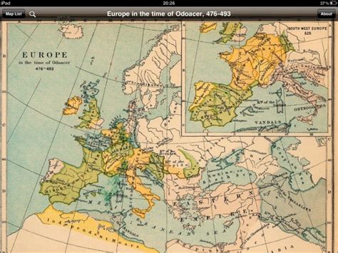 Europe in the Dark Ages. (476 - 493). | Europe History in Maps | Pint…