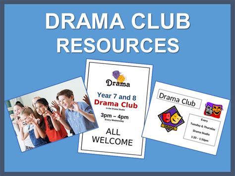 Drama Club resources | Teaching Resources