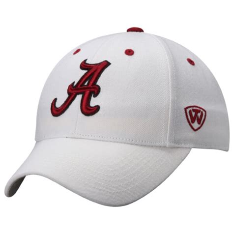 Mens Alabama Crimson Tide Top of the World White Dynasty Memory Fit Fitted Hat | Official ...