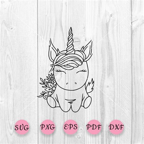 Cute Unicorn Svg Unicorn Flowers Svg Floral Flowers Svg - Etsy