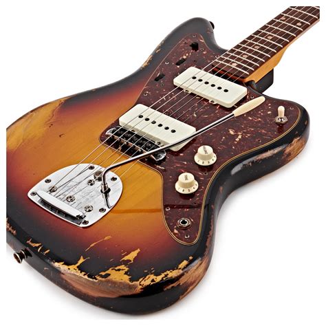 DISC Fender Custom Shop Heavy Relic 62 Jazzmaster, 3-Tone Sunburst at ...