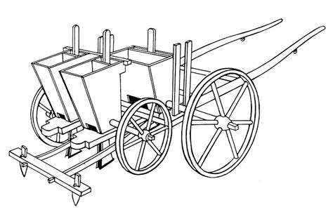 Seed Drill, C1730 Painting by Granger