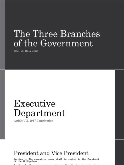 Executive Department | PDF | Presidents Of The United States | American ...