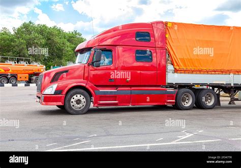 Samara, Russia - July 25, 2016: Volvo heavy truck vehicle at the city ...