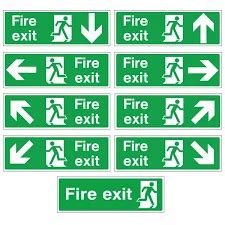 Exit Signs at Rs 70/piece | Exit Signage in Mumbai | ID: 12583161488