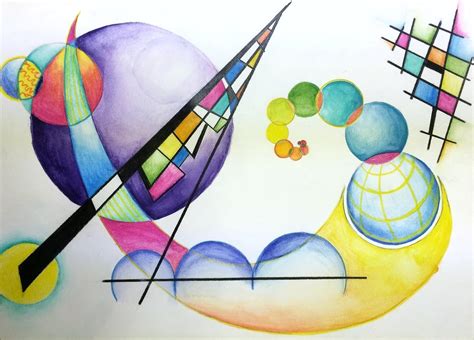 Tallenge Kandinsky Non-Objective Painting by Wassily Kandinsky - Small Poster Paper (12 x 17 ...