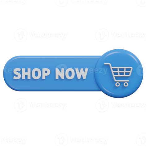 shop now button 3d render, transparent background, click button ...