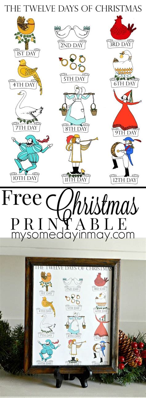 Festive 12 Days of Christmas Printable