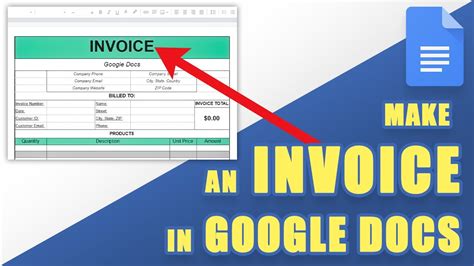 [HOW TO] Make an Invoice in Google Docs (Customizable Templates!) - YouTube