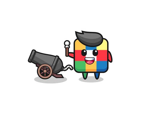 cute cube puzzle shoot using cannon 4425225 Vector Art at Vecteezy