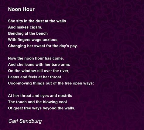 Noon Hour - Noon Hour Poem by Carl Sandburg