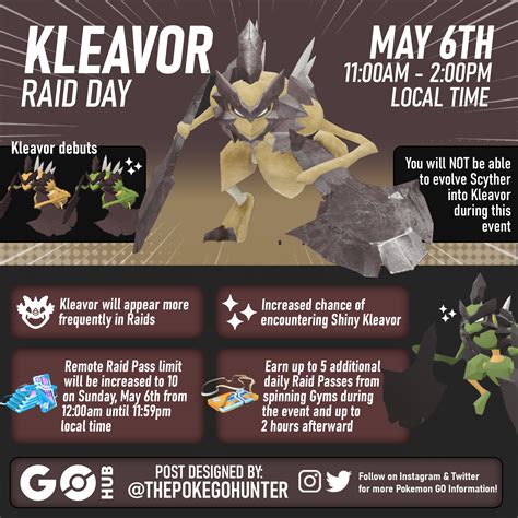 Kleavor Raid Day (May 2023) | Pokémon GO Hub