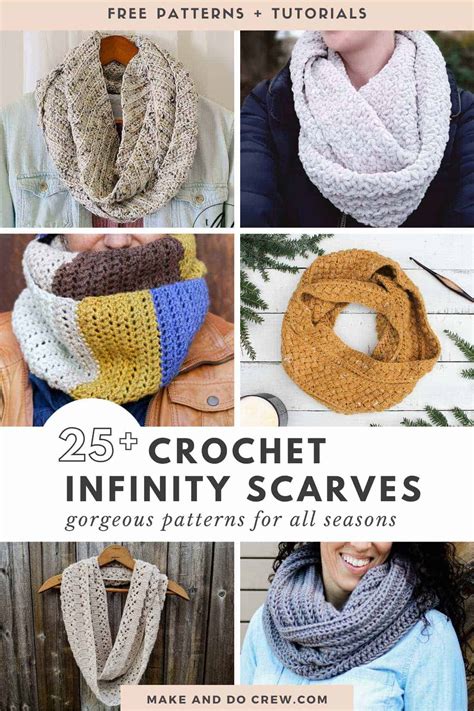 25 Easy Circle + Infinity Scarf Crochet Patterns