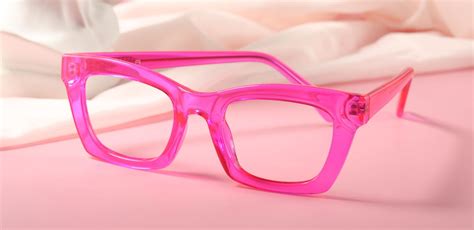 McKee Rectangle Reading Glasses - Neon Pink | Women's Eyeglasses ...