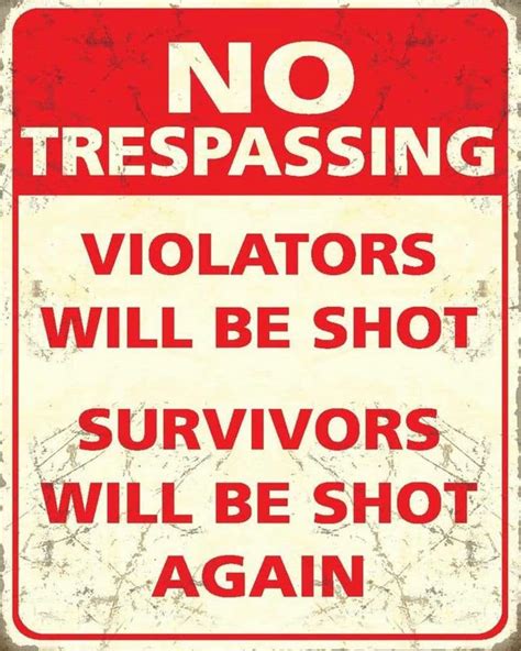 No Trespassing Metal Vintage Wall Sign. | Etsy