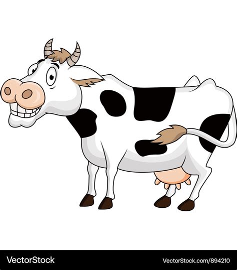 Funny cow cartoon Royalty Free Vector Image - VectorStock