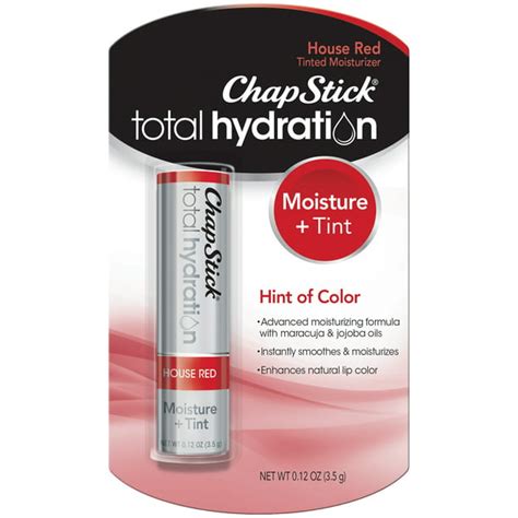 ChapStick Total Hydration (House Red Tint, 0.12 Ounce) Tinted ...