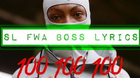 SL FWA BOSS Lyrics #Lyricvideo #mixtapemadness #raplyricvideo #grmdaily #rap #SL #OfficialSL ...