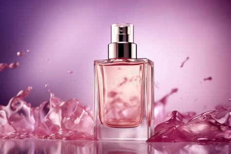 Elegant Perfume Bottle on Splash Background Stock Image - Image of dynamic, fluid: 304462647