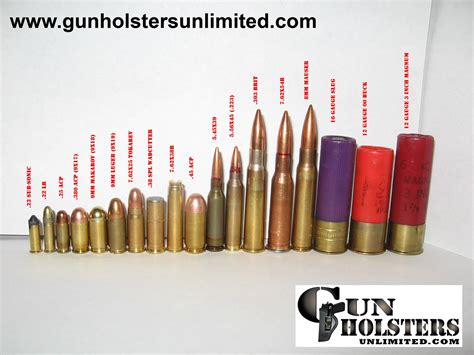 Ammunition Caliber Size Chart