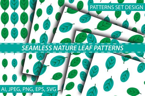 Simple Nature Leaf Pattern Graphic by SIKEY STUDIO · Creative Fabrica