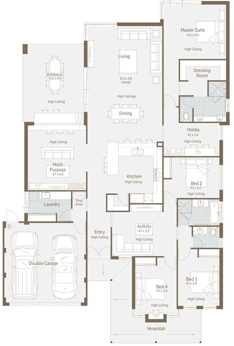 Floor Plan Friday: Modern twist on a family home | Family house plans ...