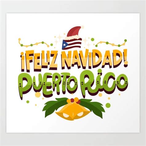 Feliz Navidad Puerto Rico - Boricua Christmas Art Print | Graphic-design, Puerto-rico, Boricua ...