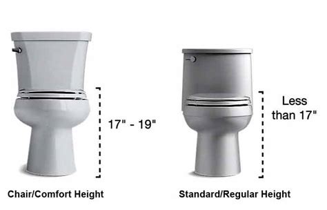 Chair Height vs Comfort Height Toilet vs Standard Height Options - Toiletseek