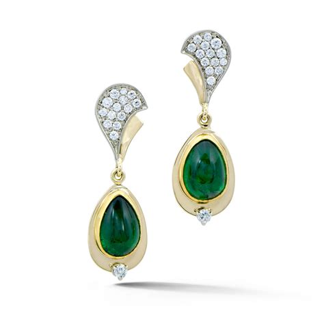 Tsavorite Garnet and Diamond Earrings - deJonghe Original Jewelry