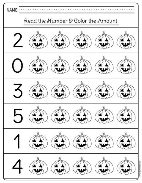 Halloween Math Worksheets For Kindergarten