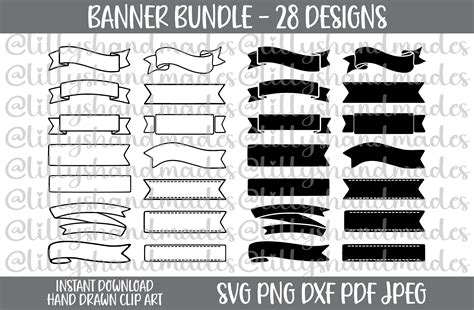 Banner Svg Bundle Banner Clipart Banner Png Banner Vector - Etsy