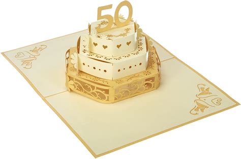 Lin, pop-up Card, Wedding Cards, Wedding Invitations, 3D 50th Anniversary Card, 3D Greeting Card ...