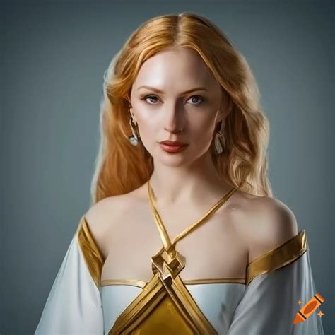 Detailed portrait of joan of arc as a ginger medieval wonderwoman