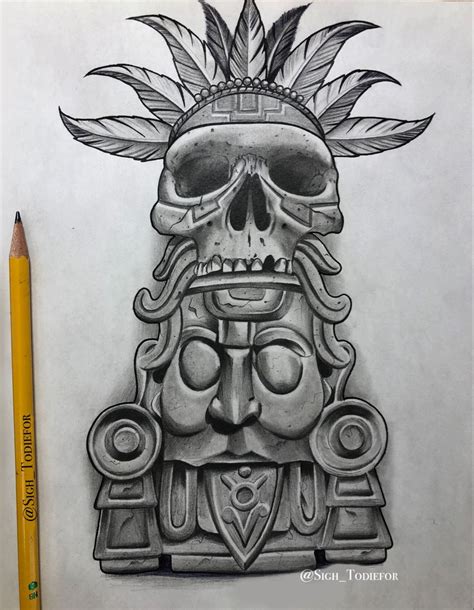 Sigh todiefor | Aztec art, Aztec artwork, Tasteful tattoos