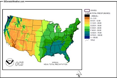 United States Yearly [Annual] and Monthly Mean Total Precipitation ...