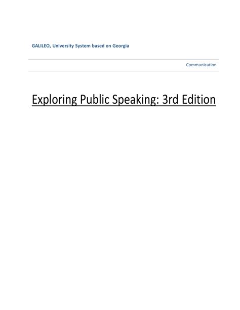 [Test Bank] Exploring Public Speaking, 3rd Edition - Notes Nation