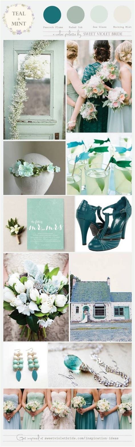 Wedding Color Palette: Teal + Mint