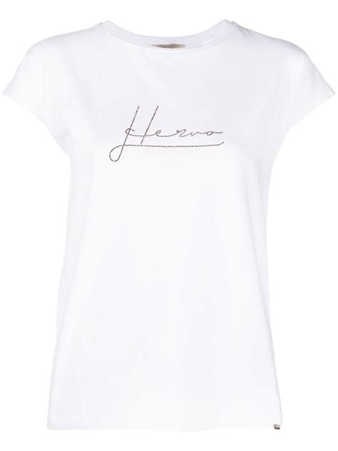 Herno crystal-embellished Logo T-shirt - Farfetch