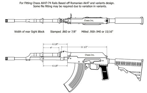 AK 47 Dimensions Drawing