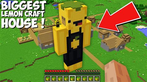 Who built A BIGGEST LEMON CRAFT WITH A HOUSE IN HIS HEAD in Minecraft ? HOUSE IN ME ! - YouTube