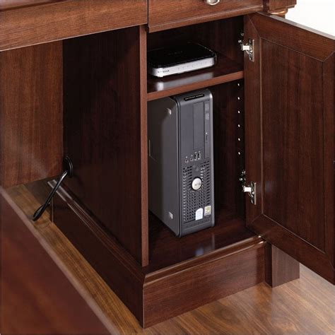 Sauder Palladia L-Shaped Desk, Select Cherry Finish - Walmart.com