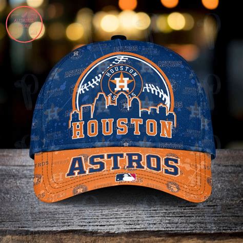 MLB Houston Astros Orange Blue Multi Logo Classic Cap