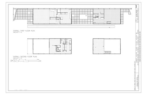 Overall first floor plan, overall second floor plan - Eames House, 203 ...