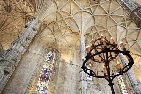 The Jeronimos Monastery Interior In Lisbon, Portugal Stock Photo - Image of famous, belacopy ...